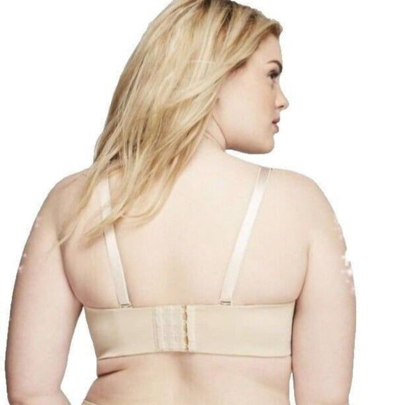 Lane Bryant Cacique Bra Boost Multi Way Strapless Padded 42DDD Cafe Straps - Picture 7 of 10